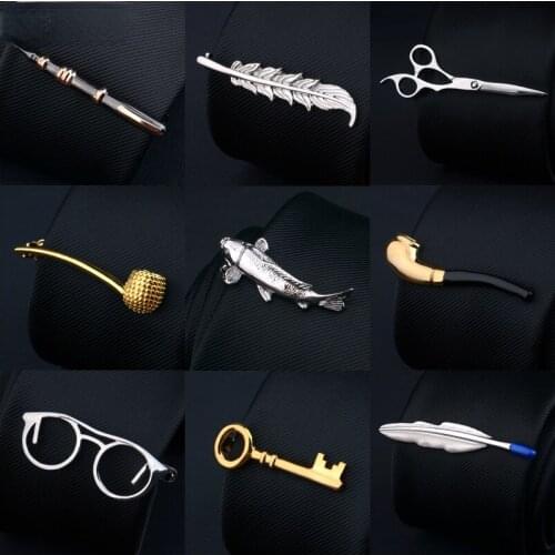 New Korean Collar Clip Mens European Business Suit Tie Clip Mens Accessories Fancy Collar Pin Gift Box