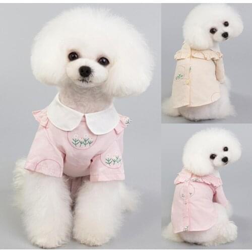 New Style Portable Soft Spring Summer Fashion Lace Soft Two-Legged Cat Dog Puppy T-shirt Pet Clothes Small Dogs Supplies