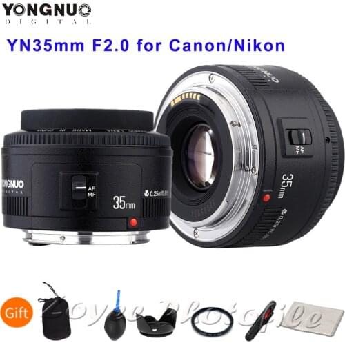 YONGNUO YN35mm F2.0 F2N Lens YN35mm AF/MF Focus Lens for Nikon F Mount D7100 D3200 D3300 D3100 D5100 D90 DSLR Camera YN35mm Lens