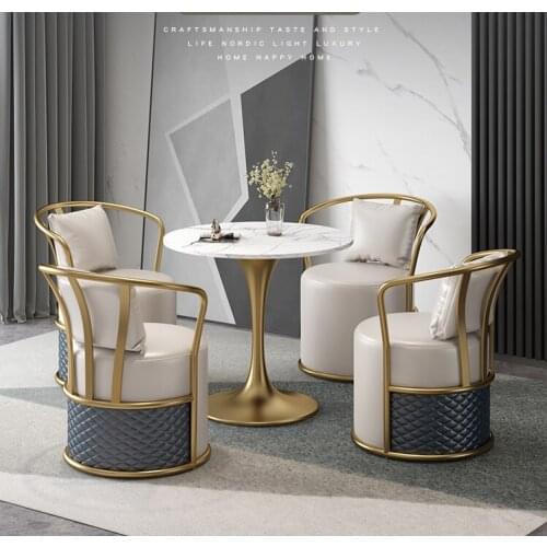 Sales Office negotiation table and chair combination light luxury leisure area reception negotiation table shop reception small