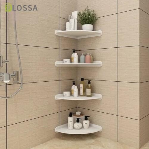 ELOSSA Punch-Free Bathroom Shelf Shower Caddy Organizer Wall Mount Shampoo Rack Storage Household Bathroom Accessories Set