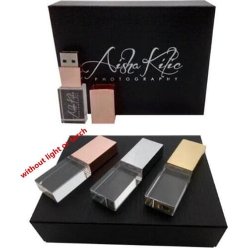 USB 2.0 transparent Acrylic Crystal flash drive custom 3D company gift logo