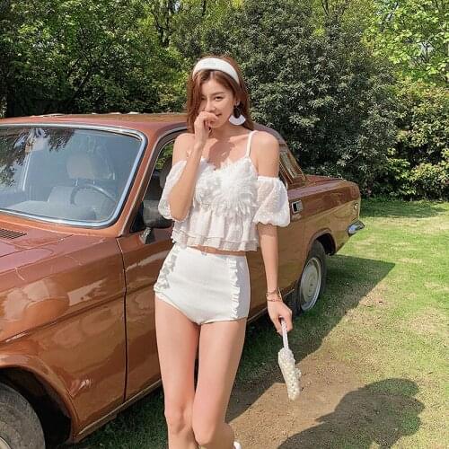 Separate Swimsuit For Women Two Piece Surf Clothing Whole Fused Push Up Bikiny Set 2021 Girl New Split Hot Super Slim Off