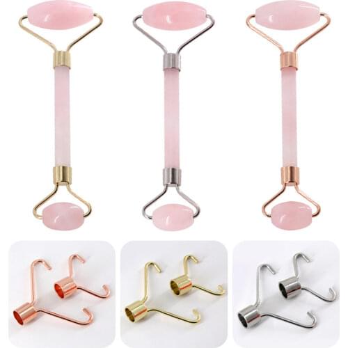 Rose Quartz Roller Slimming Face Massager Lifting Tool Natural Jade Facial Massage Roller Stone Skin Massage Health Care #292377