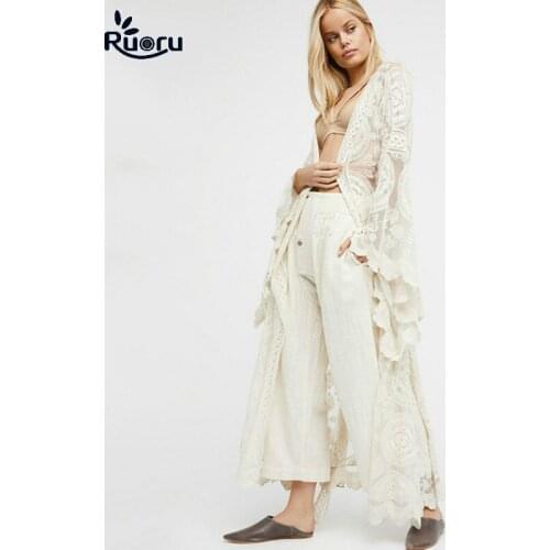RUORU White Summer Dresses