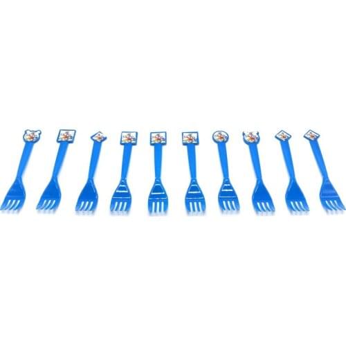 High-quality cute cartoon Word party Plastic Tableware Kids Birthday Party Supplies Fork Festival Decoration boy girl10pcs
