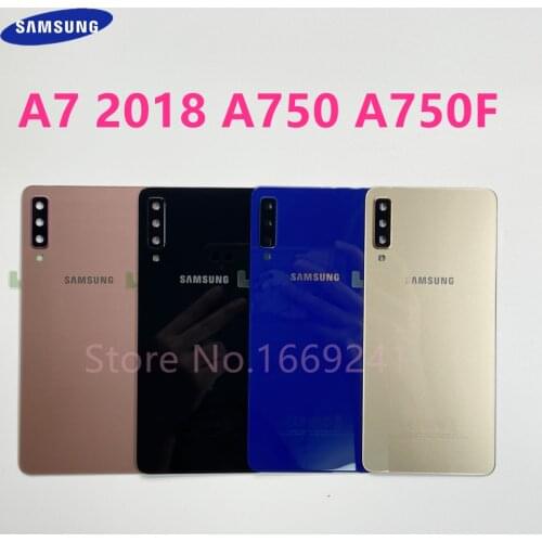 For SAMSUNG Galaxy A7 2018 A750 A750F A750FN Back Battery Cover Case Rear Door Housing Glass Panel Replacement Parts