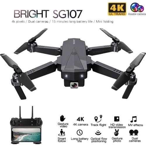 ZLRC SG107 Mini Drone with 4K WIFI 1080P FPV Camera 2.4GHZ Quadcopter Optical Flow Quadrocopter Camera Toys VS E58 E68 SG106