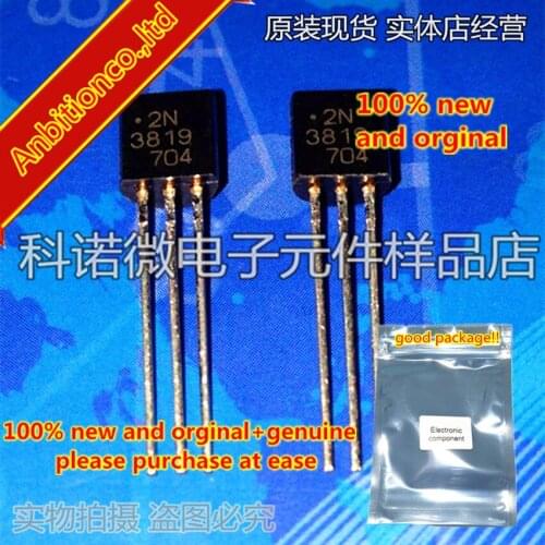 10pcs 100% new and orginal 2N3819 TO-92 N-channel J-FET in stock