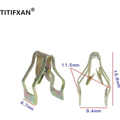 For Octavia Superb Fabia Center Console Dashboard Navigation Panel Sound DVD CD Car U-Type Metal Iron Fasteners Clips 10PCS