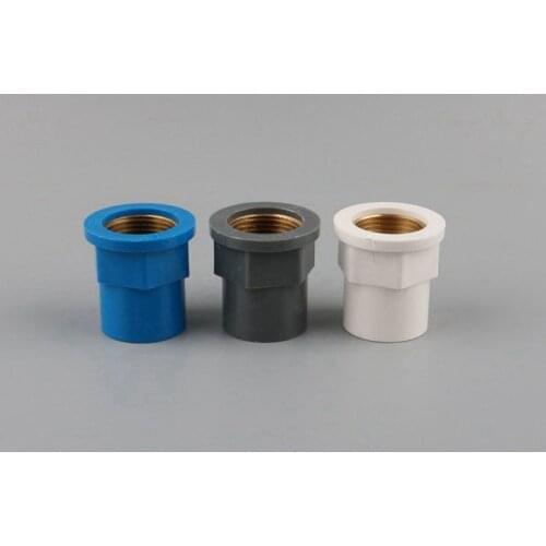 2Pcs Copper 3/4'' Female Thread To 25 Mm Garden Drip Irrigation Pipe Socket Straight Joint Cu Irrigation Water Pipe Fittings