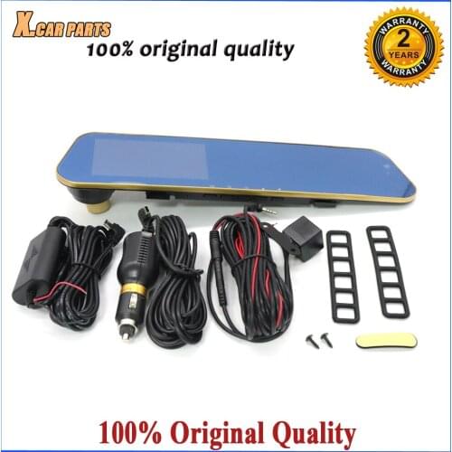 4.3'' HD Dual Lens Car DVR Dash Cam Front Rear Mirror Camera Video Recorder dashcam auto voiture registrator adas blackbox