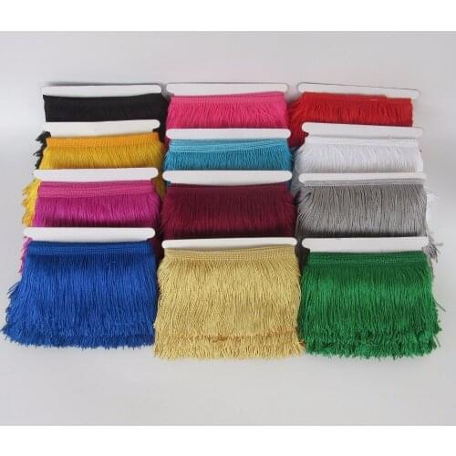 5 yard/lot 10CM Long Polyester Fringe Trim African Tassel Ribbon Lace Sew Garment Latin Dress Curtain Trimming DIY Accessories