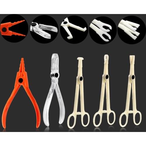 1PC Acrylic Professional Clamp Ear Lip Navel Nose Round Open Septum Piercing Tool Forceps Plier Clamp Body Jewelry Puncture Tool