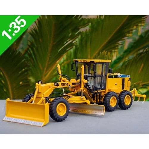 SEM919 grader road grader 1:35 scale die-casting forklift alloy engineering vehicle mechanical model childrens toy collect gift