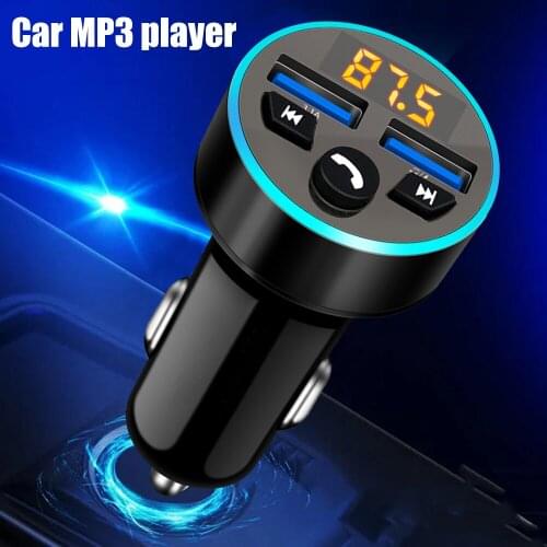 Auto Handsfree Draadloze Bluetooth Fm-zender MP3 Charger Dual Uitgerust Speler Bluetooth Led Display Dual Usb Autolader