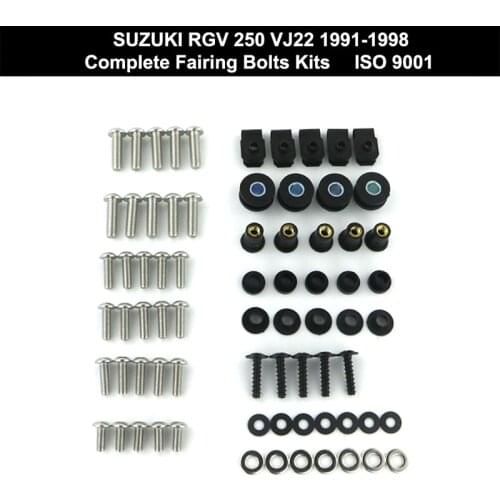 Fit For Suzuki RGV 250 VJ22 1991-1998 Complete Fairing Bolts Kit Cowling Bolts Clips Nuts Screws Stainless Steel RGV250 VJ22