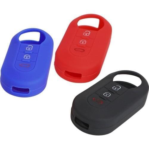 3 Buttons Car Key Case Cover Shell Protector Silicone Auto Accessories Error Free For FIAT 500 500L ABARTH Panda Punto Bravo