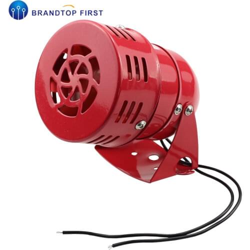 DC12V 24V AC110V 220V MS-190 Automotive Air Raid Siren Horn Car Truck Motor Driven Alarm Red Universal Car Horn for Pickup Truck