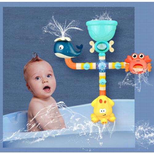 Baby Bath Toys Water Game Octopus Crab Model Faucet Shower Water Spray Toy For Kids Swimming Bathroom Summer Toys for gift