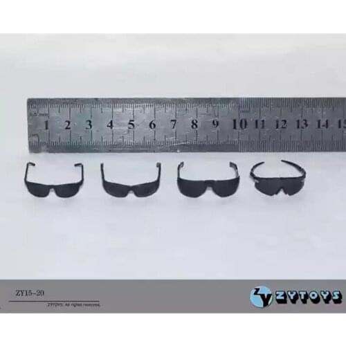 1/6 Scale Figure Black Glasses Sunglasses Model Toys For 12" Action Figure Dolls Toys Collectible Accessory 4pcs