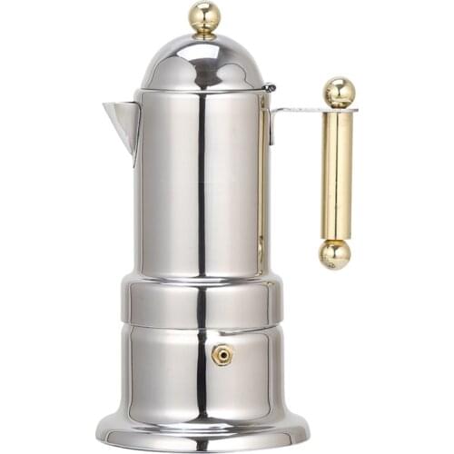 4-Cup Percolator, 304 Stainless Steel Percolator Coffee Pot Camping Coffee Maker for Campfire or Stove Top Coffee Making
