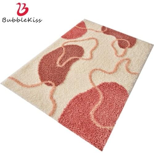 Bubble Kiss Bathroom Carpet Creative Lines Pattern Rug Color Area Floor Mat Home Anti Slip High Quality Flocking Fabric Foot Pad