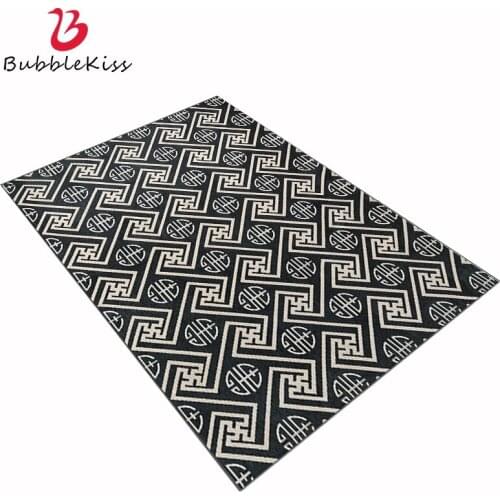 Bubble Kiss New Chinese Style Living Room Geometric Pattern Carpet Home Bedroom Can Wipe Dirt-Resistant Rug Bedroom Area Rug