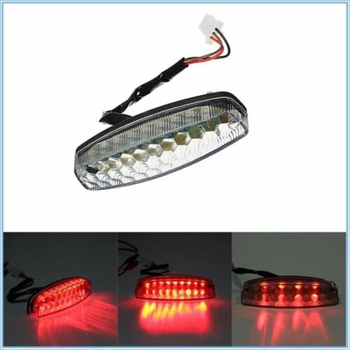 12V Motorbike Red LED Rear Tail Brake Light For 50 70 110 125cc ATV Quad Kart TaoTao Sunl Chinese Motorcycle Light