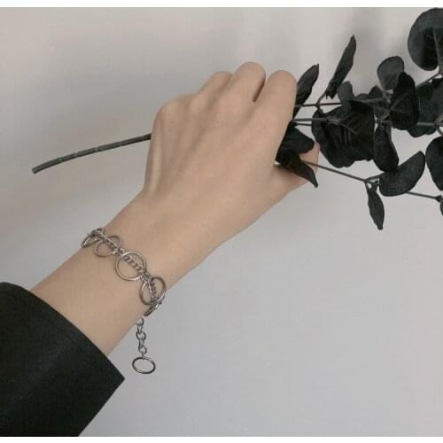 New Stainless steel multilayer hip hop bracelet Men and Women Fashion Punk Metal Twisted Rope Chain Bracelet Jewelry Gift