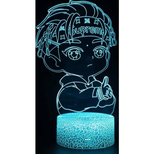 Cartoon character illusion series 3d small night light color 3D Night Light ColorfulChildrens luminous toy dress up room samura