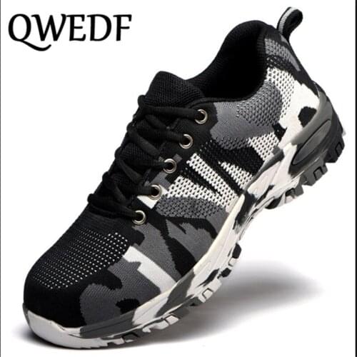 Large Size Mens Shoes Work Boots Outdoor Steel Toe Cap Shoes Construction Puncture Proof High Quality Safety Shoes XC-21