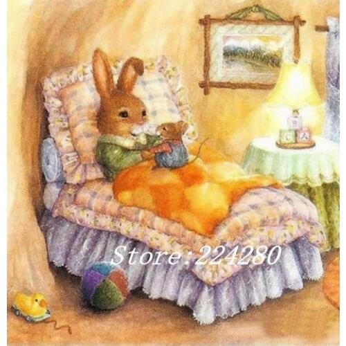 Cute Rabbit Animal Needlework, Cross stitch kits Stylish for Embroidery,Patterns 14CT DIY Handmade