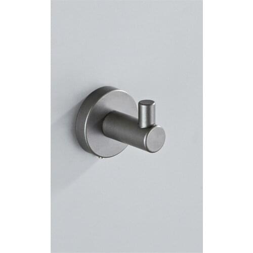 Bathroom Robe Hook Storage Wall Mounted Brass Grey Finish Clothes Hook Key Hook Bathroom Accessories