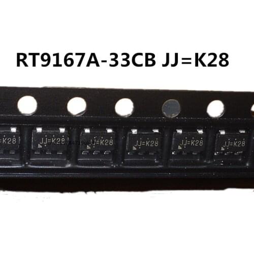 Original 5pcs/ RT9167A-33CB JJ=K28 SOT23-5