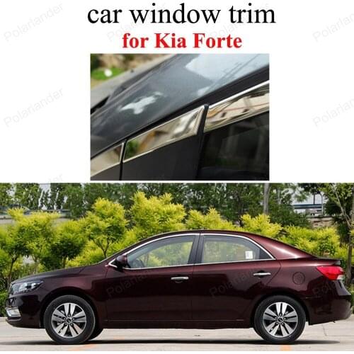 Stainless Steel For K-ia Forte window trims without center pillar sill frame car styling