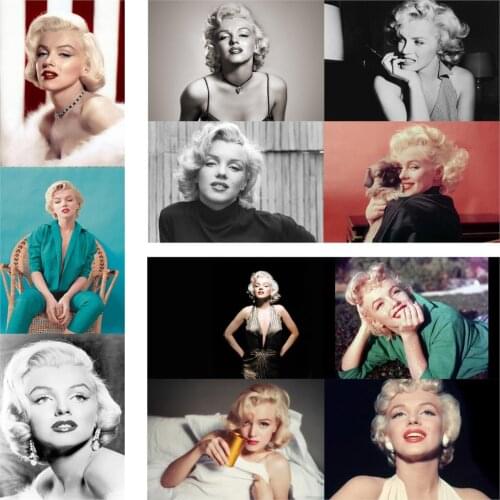 Marilyn Monroe Portrait Posters Wall Stickers Glossy Paper Prints Vivid Color Home Decoration free shipping