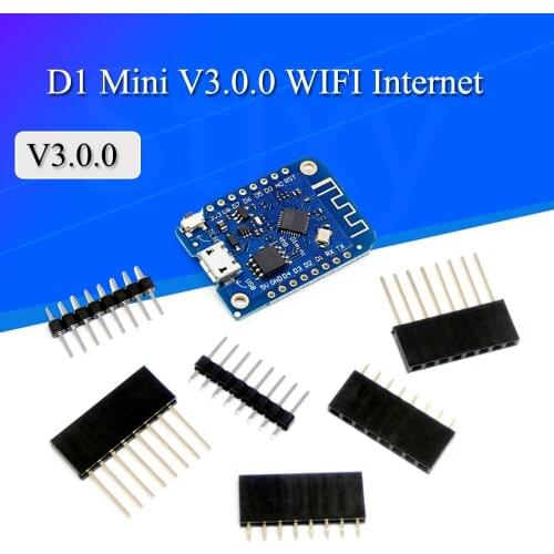 Wemos D1 Mini V3.0.0 WIFI Internet of Things Development Board Based ESP8266 CH340 CH340G 4MB For Arduino Nodemcu V2 MicroPython
