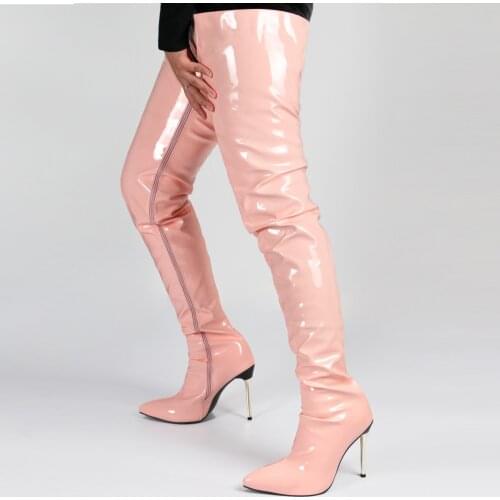 Sexy Women Black Boots Thin Heels Female Shoes Over The Knee Ladies Shoes Fashion Thigh High Women Booties Autumn Winter 2021