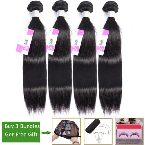 LEVITA straight hair bundles deals 100% human hair bundles bundles non-remy hair extension Peruvian brazilian hair weave bundles