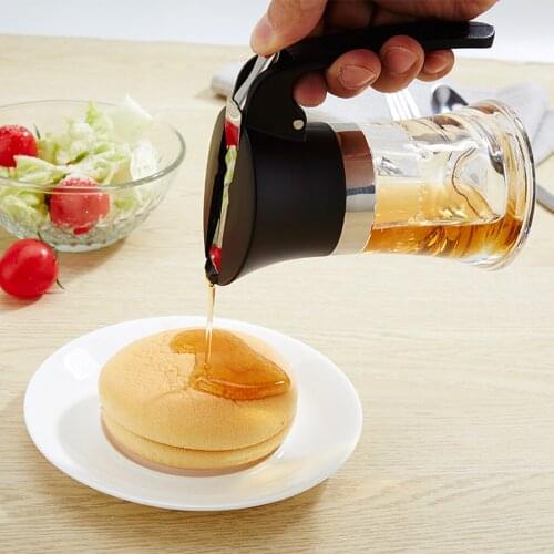 Spice Jar Seasoning Dispenser Liquid Condiment Glass Bottle with Handle and Non-drip Spout for Olive Oil Vinegar Syrup etc