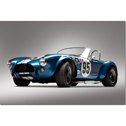 Shelby Cobra USRRC Roadster Classic Car Photo Canvas Wall Art Posters and Prints Modern Painting for Home Decor
