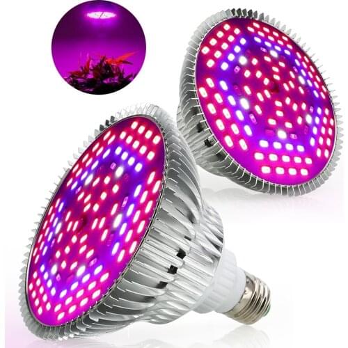 2pcs/lot Full Spectrum LED Grow Lights Full Spectrum 30W 50W 80W E27 LED Plant Lamp for indoor growing flowers grow box fitolamp