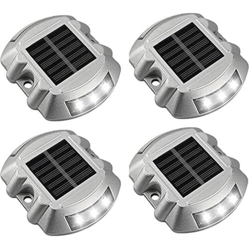 LED Outdoor Solar Driveway Road Marker Lights Warning Step Lights Solar Dock Lights For Path Deck Stair Yard Pathway Sidewalk