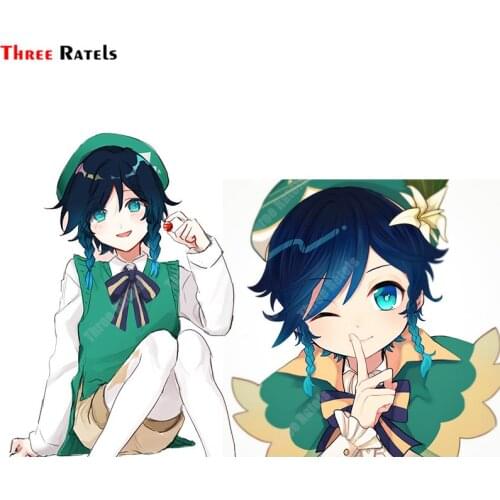 Three Ratels A399 Venti Genshin Impact Cartoon Car sticker Auto Accessories Tools Suitable For Occlusion Scratch Decortion Decal