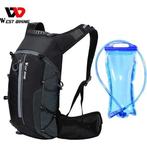 WEST BIKING Waterproof Bike Backpack With Water Bag Reflective Cycling Bag Outdoor Sports Hiking Travel Bag Bicycle Accessories