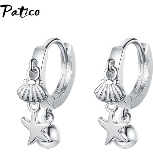 New Arrival Cute Korean Style Star Statement Earrings For Women Girls Party 925 Sterling Silver Trendy Jewelry Wholesale