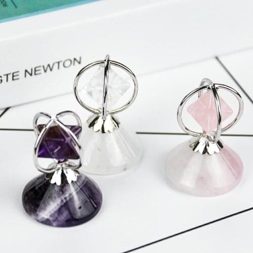 Holy Grail Merkaba Star Cone Stereoscopic Star Rotable Crystal Decoration Energy Healing Paperweight Centerpiece Home Decoration