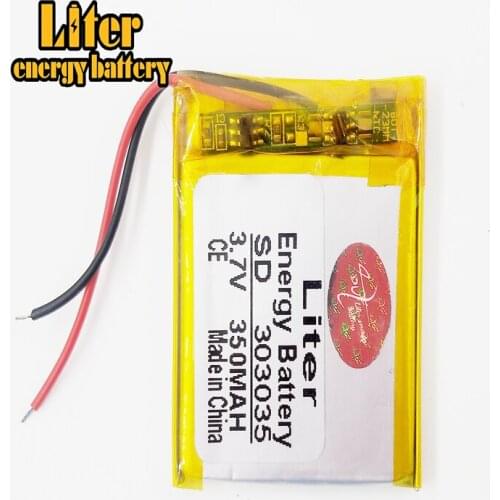 1/2/4Pcs Mp3 Mp4 MP5 Player GPS Replacement Battery For 3.7v 350mah 3.0*30*35mm 303035 Rechargeable Li Polymer Battery