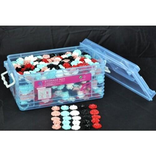 1000Pcs Mixed Style Resin Flower Decoration Crafts Beads Flatback Cabochon Scrapbook DIY Embellishments Accessories (1boxes)